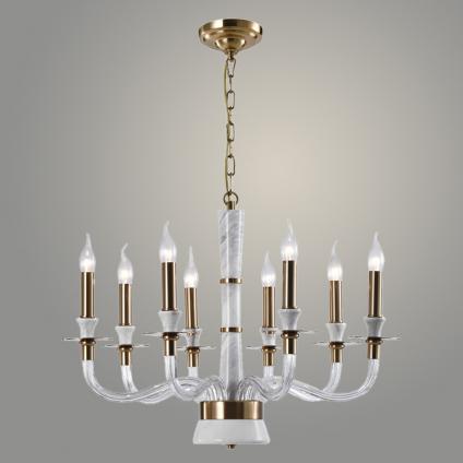 Люстра BL685VO/8 WT+AB белый/бронза 8х40W E14 d730 h550, BLK24